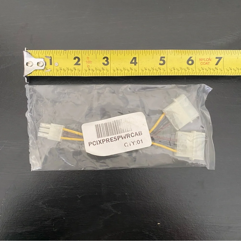NWT Molex Power Dual 4 to 6 Pin Video Card Adapter Computer Cable Sealed